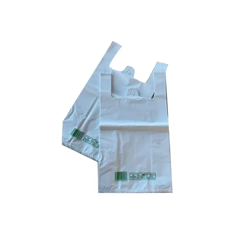 (70366) BOLSA DE CAMISETA 42X53CM 50 MICRAS 70% RECICLADO PAQUETE 1KG