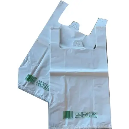 (70366) BOLSA DE CAMISETA 42X53CM 50 MICRAS 70% RECICLADO PAQUETE 1KG