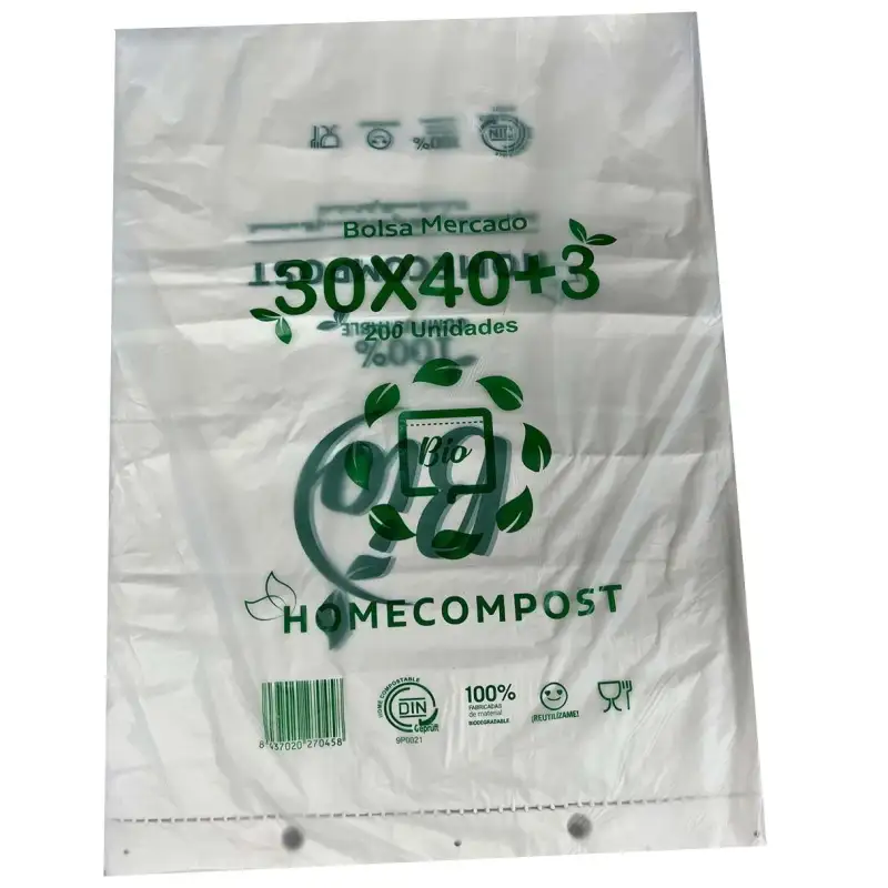 (70458) BOLSA BLOC 30X40CM COMPOSTABLE 12 MICRAS PAQUETE 200 UD