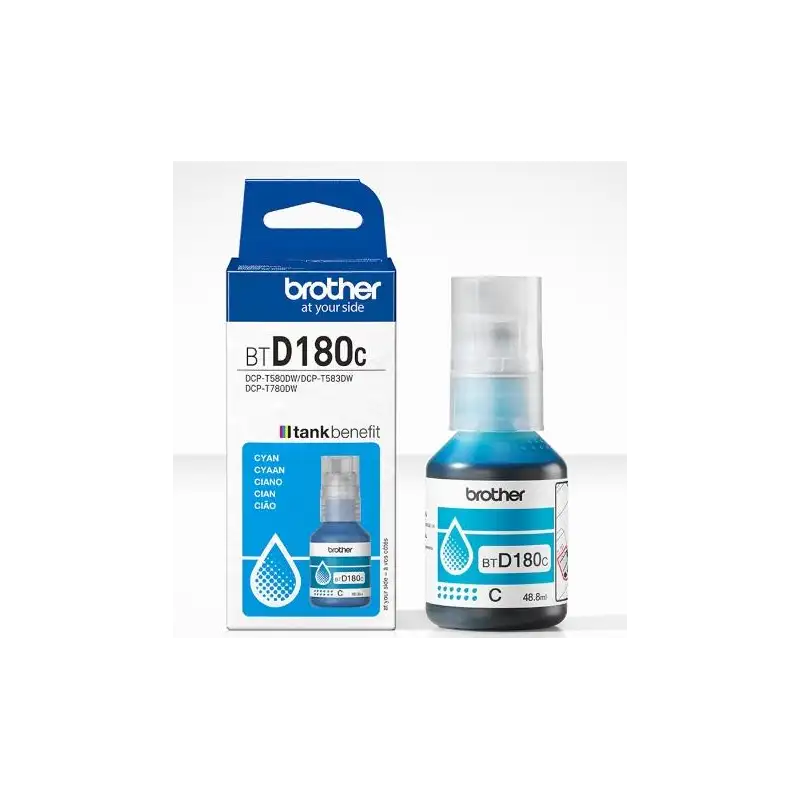 (BTD180C) BROTHER BOTELLA DE TINTA CIAN DCP-T580DW/T780DW