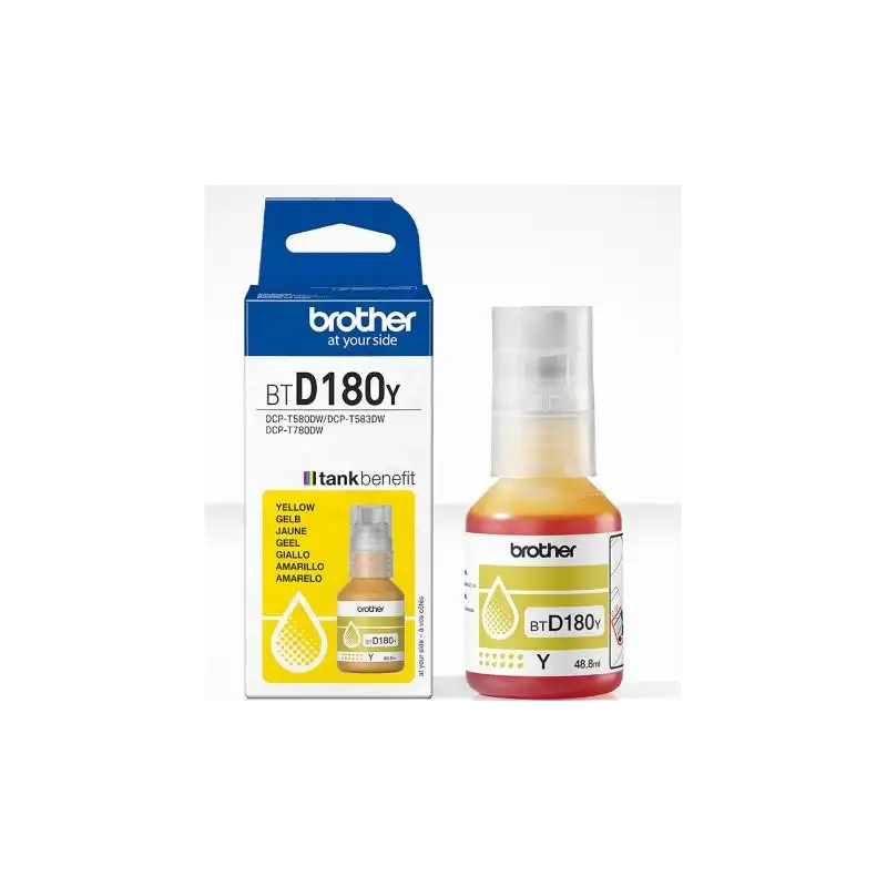 (BTD180Y) BROTHER BOTELLA DE TINA AMARILLO DCP-T580DW/T780DW