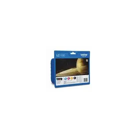 (LC1100VALBP) BROTHER TINTA  BK/C/M/Y DCP-385C - MFC-6490CW/5490CN - PACK 4 COLORES