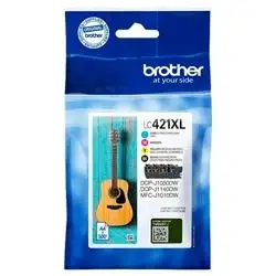 (LC421XLVAL) BROTHER TINTA BK/C/M/Y  DCP-J1050DW - MFC-J1010DW - PACK 4 COLORES