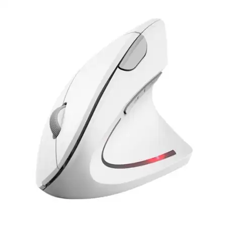 (25132) TRUST RATÓN ERGONÓMICO VERTICAL VERTO INALÁMBRICO 2.4GHZ 800/1200/1600 PPP DIESTRO 6 BOTONES BLANCO