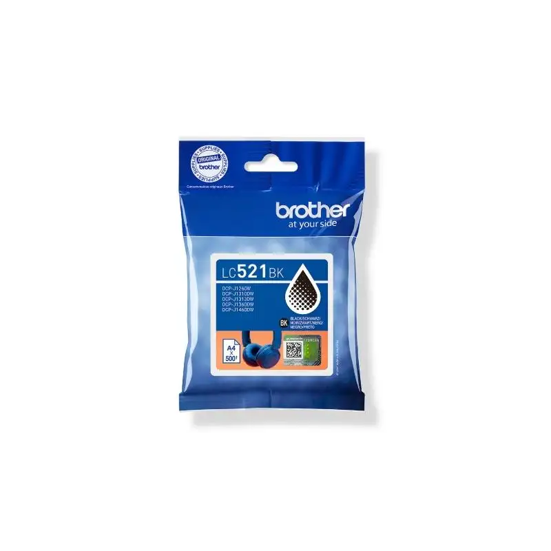 (LC521BK) BROTHER TINTA NEGRO DCP-J1260W/J1310DW/J1360DW