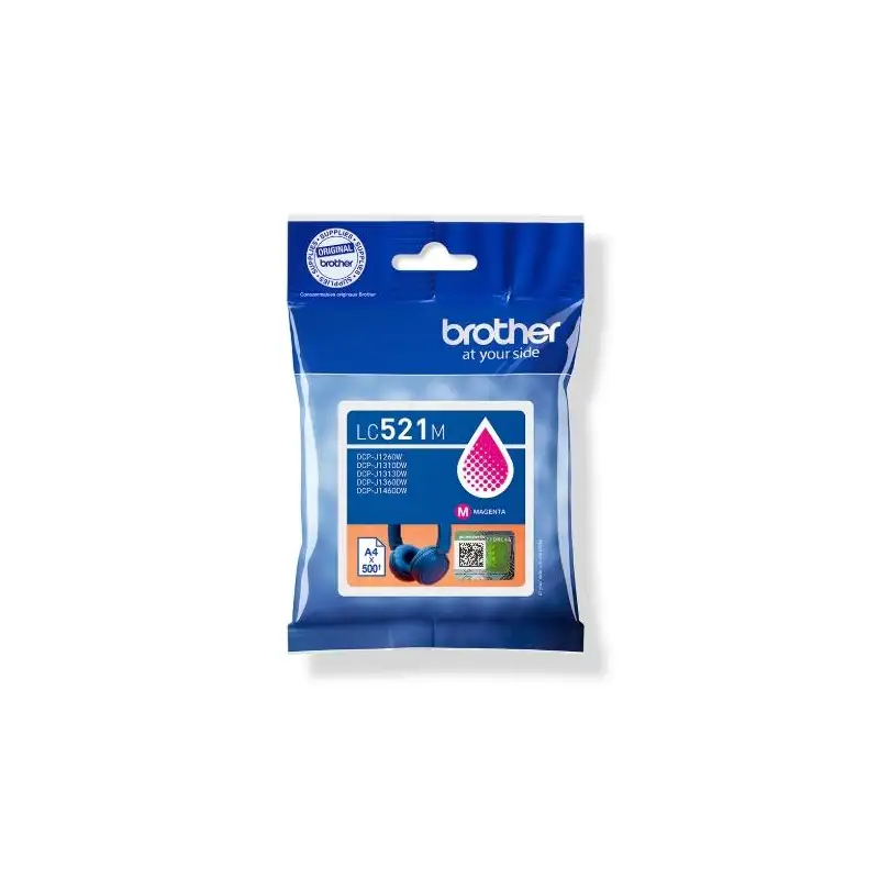 (LC521M) BROTHER TINTA MAGENTA DCP-J1260W/J1310DW/J1360DW