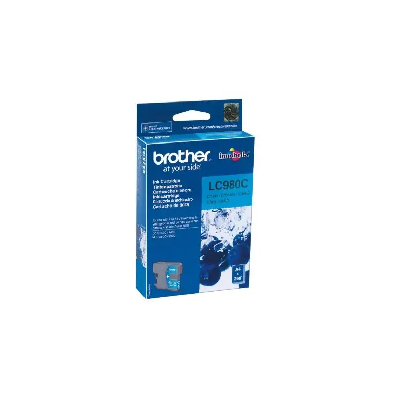 (LC980C) BROTHER TINTA CIAN DCP-165C/195C/197C/375CW - MFC-250C/255CW/290C/295CN
