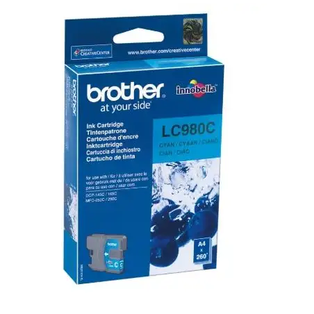 (LC980C) BROTHER TINTA CIAN DCP-165C/195C/197C/375CW - MFC-250C/255CW/290C/295CN