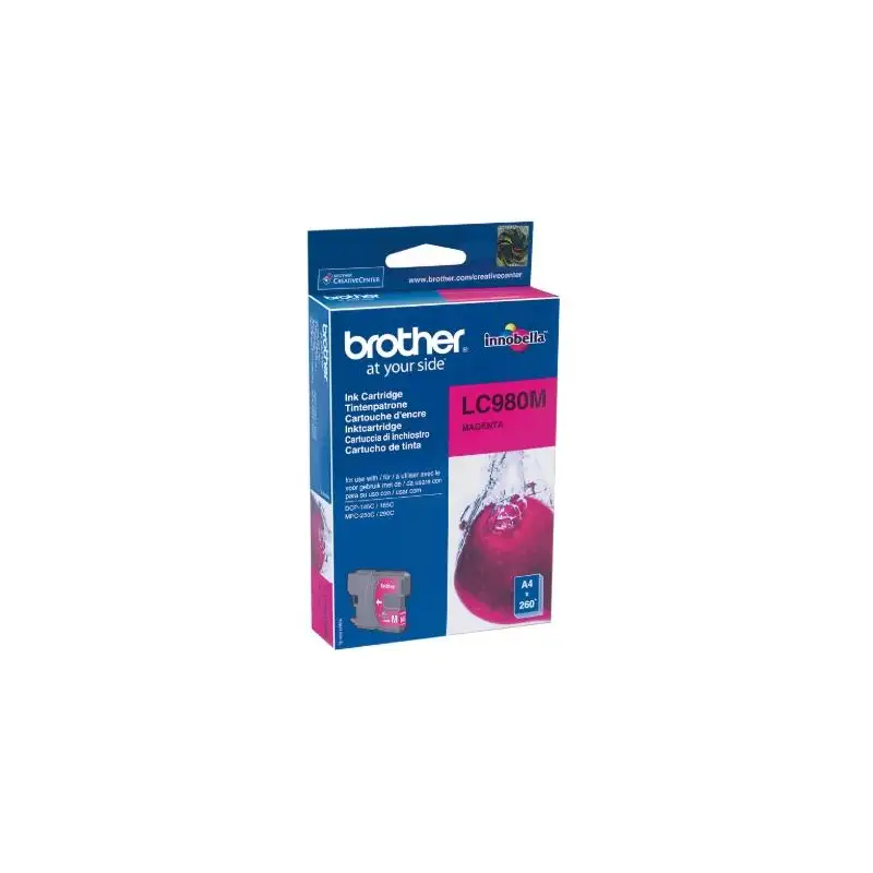 (LC980M) BROTHER TINTA MAGENTA DCP-145C/165C/195C/197C/375CW - MFC-250C/255CW/290C/295CN
