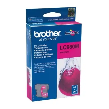 (LC980M) BROTHER TINTA MAGENTA DCP-145C/165C/195C/197C/375CW - MFC-250C/255CW/290C/295CN