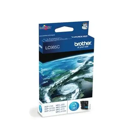 (LC985C) BROTHER TINTA CIAN DCP-J125/J140W/J315W/J515W - MFC-J220/J265W/J410/J415W