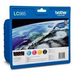 (LC985VALBP) BROTHER TINTA BK/C/M/Y DCP-J125/J140W/J315W/J515W - MFC-J220/J265W/J410/J415W - PACK 4 COLORES
