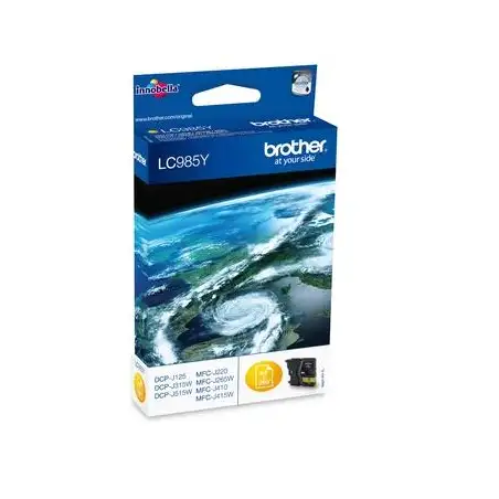 (LC985Y) BROTHER TINTA AMARILLO DCP-J125/J140W/J315W/J515W - MFC-J220/J265W/J410/J415W