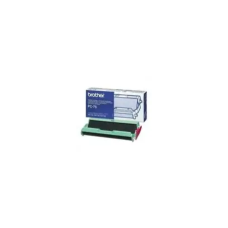 (PC75) BROTHER CARTUCHO + BOBINA NEGRO T-104/106