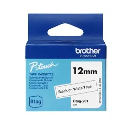 (BTAG231) BROTHER CINTA DOMÉSTICA BTAG NEGRO SOBRE BLANCO - PTN10