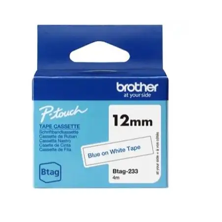 (BTAG233) BROTHER CINTA DOMÉSTICA BTAG AZUL SOBRE BLANCO - PTN10