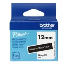(BTAG335) BROTHER CINTA DOMÉSTICA BTAG BLANCO SOBRE NEGRO - PTN10
