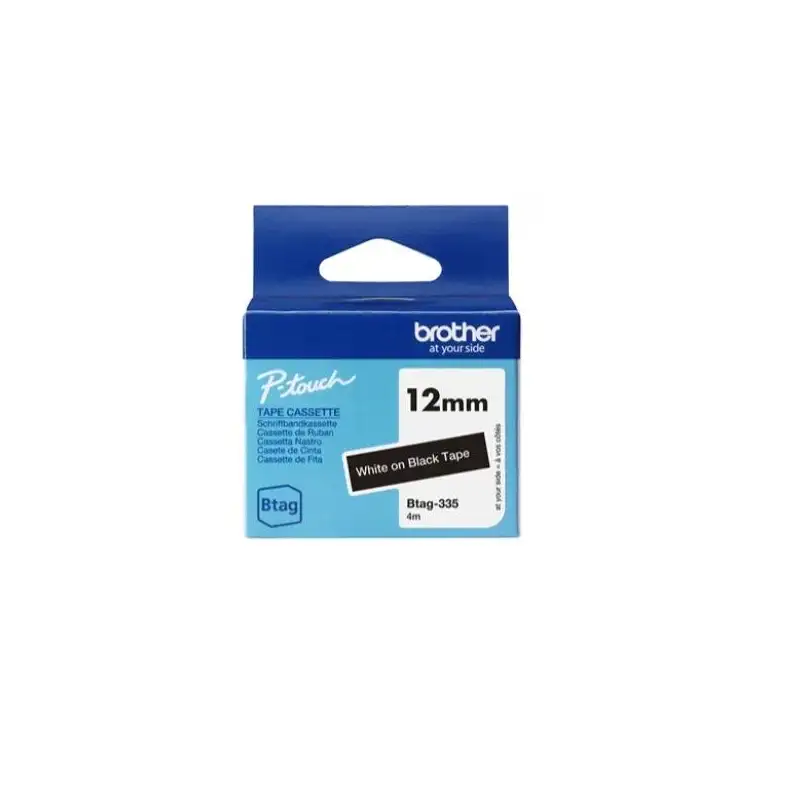 (BTAG335) BROTHER CINTA DOMÉSTICA BTAG BLANCO SOBRE NEGRO - PTN10