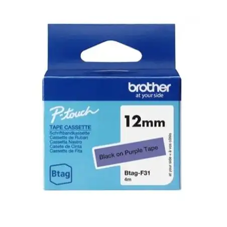 (BTAGF31) BROTHER CINTA DOMÉSTICA BTAG NEGRO SOBRE MORADO - PTN10