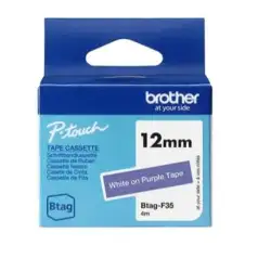 (BTAGF35) BROTHER CINTA DOMÉSTICA BTAG BLANCO SOBRE MORADO - PTN10