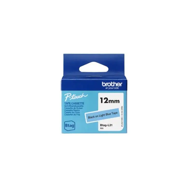 (BTAGL31) BROTHER CINTA DOMÉSTICA BTAG NEGRO SOBRE AZUL CLARO - PTN10