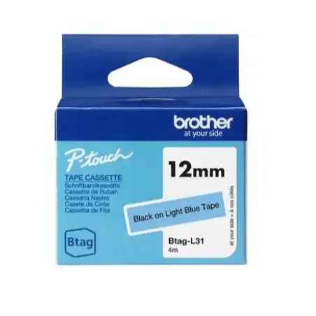 (BTAGL31) BROTHER CINTA DOMÉSTICA BTAG NEGRO SOBRE AZUL CLARO - PTN10