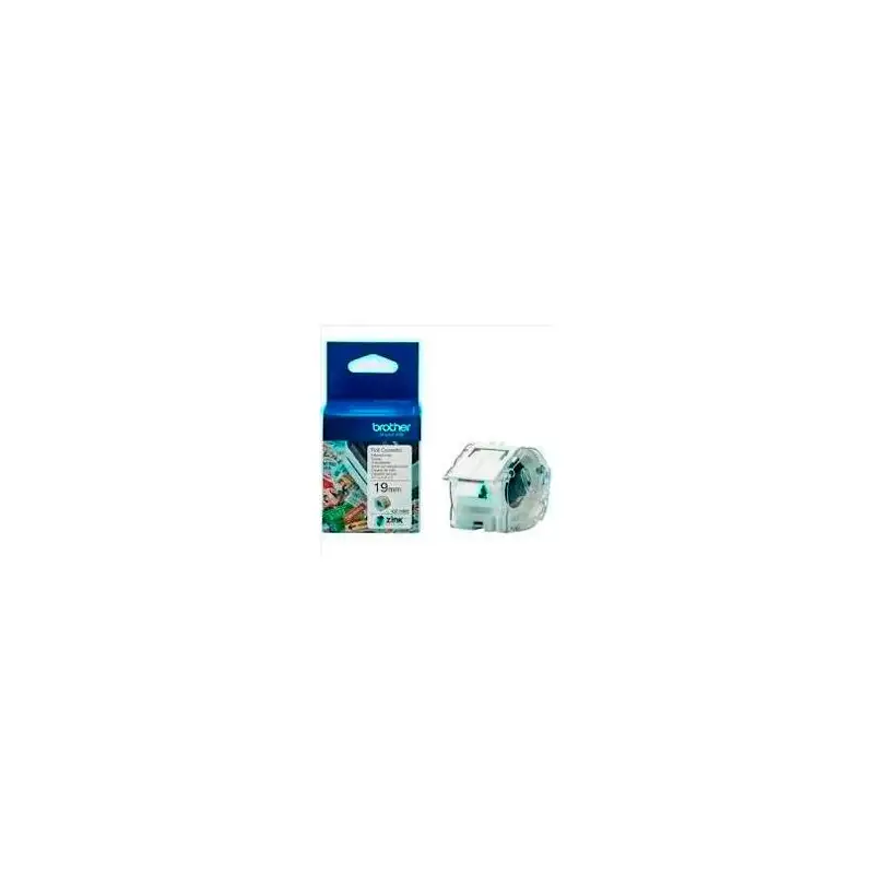 (CZ1003) BROTHER ROLLO DE CINTA ADHESIVA ZERO INK PARA ETIQUETADORA VC500W 19MMX5M