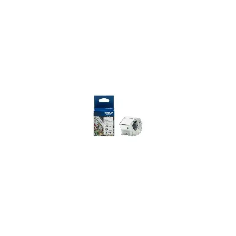 (CZ1004) BROTHER ROLLO DE CINTA ADHESIVA ZERO INK PARA ETIQUETADORA VC500W 2