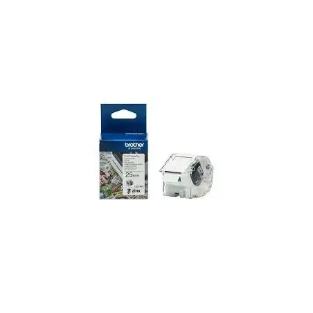 (CZ1004) BROTHER ROLLO DE CINTA ADHESIVA ZERO INK PARA ETIQUETADORA VC500W 2