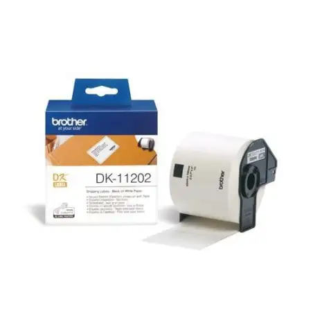 (DK11202) BROTHER ETIQUETAS BLANCAS PRECORTADAS PARA ENVÍO 62X100MM (300 ETIQUETAS)