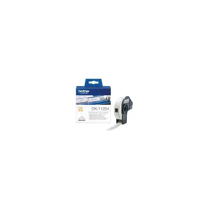 (DK11204) BROTHER ETIQUETAS PRECORTADAS  MÚLTIPLE USO 17X54MM (400 ETIQUETAS)