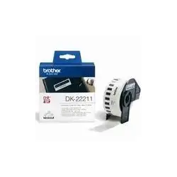 (DK22211) BROTHER CINTA CONTINUA DE PELÍCULA PLÁSTICA - BLANCO -  29MMX15