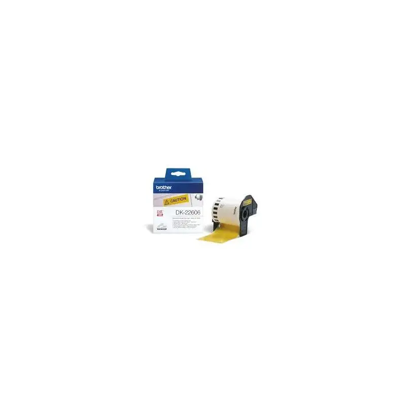 (DK22606) BROTHER CINTA CONTINUA DE PELÍCULA PLASTICA - AMARILLO - 62MMX15
