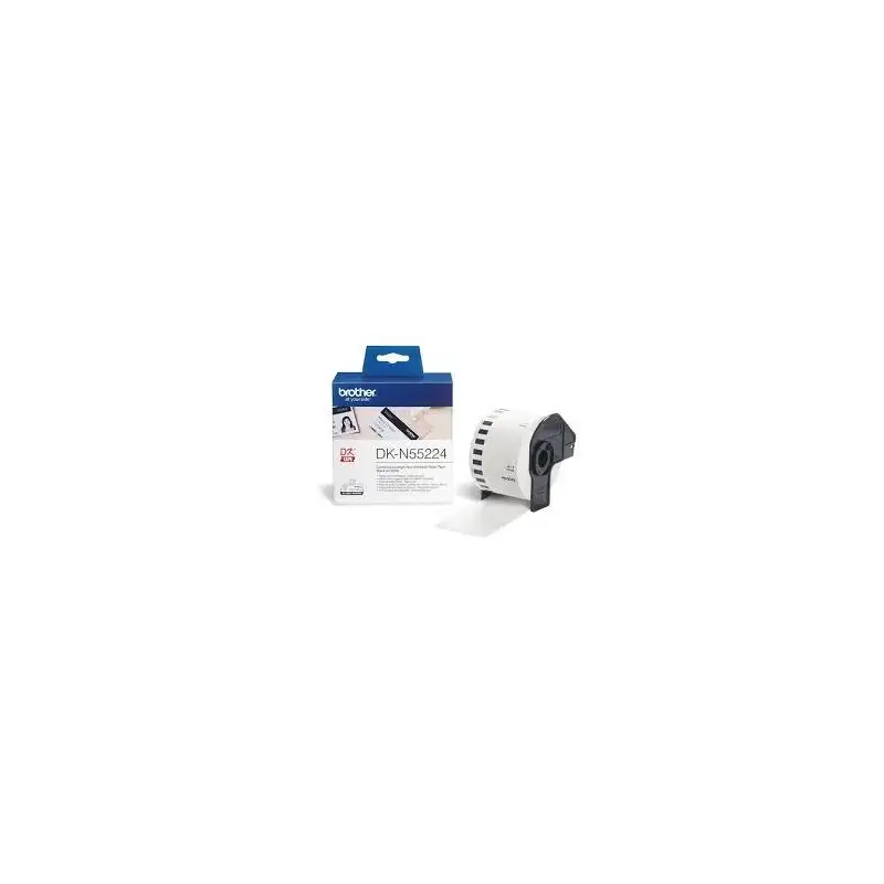(DKN55224) BROTHER CINTA CONTINUA DE PAPEL TÉRMICO NO ADHESIVO PARA TARJETAS DE INDENTIFICACIÓN - BLANCO - 54MMX30