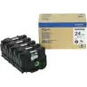 (HGE251V5) BROTHER CINTA HGE ALTA CALIDAD TEXTO NEGRO SOBRE BLANCO 24MMX8M (CAJA 5UDS)