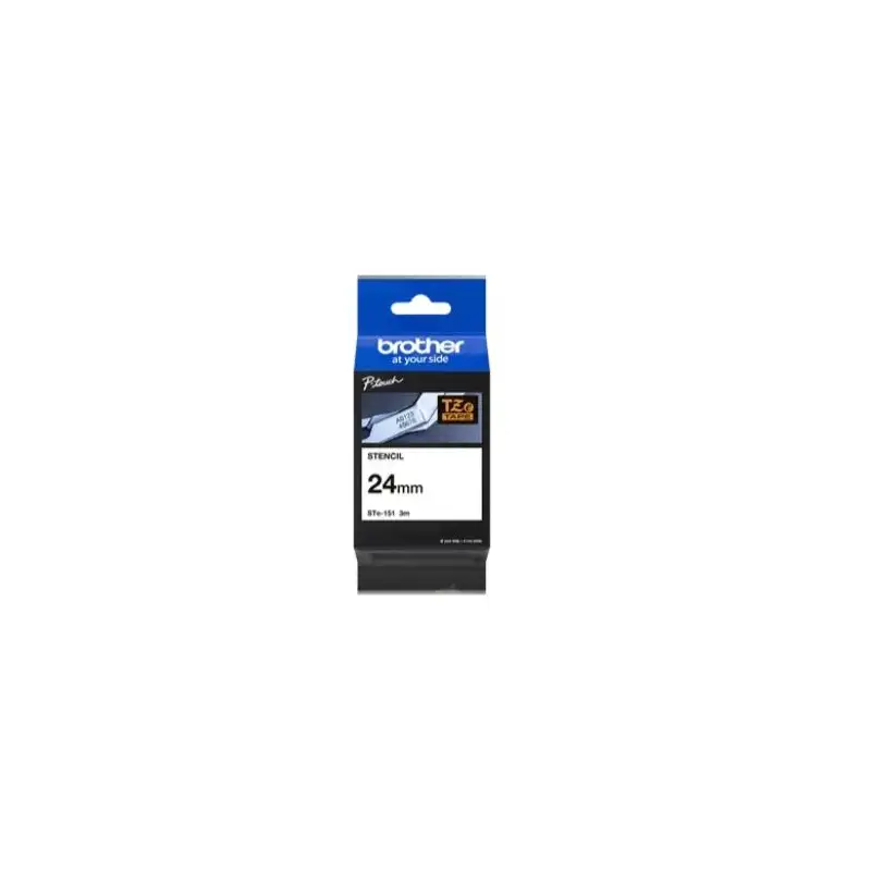 (STE151) BROTHER CINTA ROTULADORA DE PLANTILLA LAMINADA DE 24MMX3M (REUTILIZABLE HASTA 50 VECES)