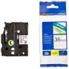 (TZE161) BROTHER CINTA ROTULADORA LAMINADA TEXTO NEGRO SOBRE TRANSPARENTE - 36MMX8M