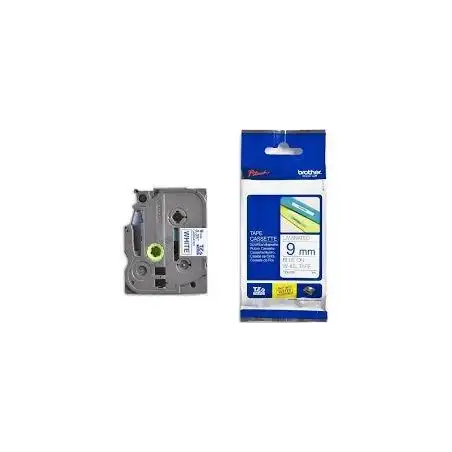 (TZE223) BROTHER CINTA ROTULADORA LAMINADA TEXTO AZUL SOBRE BLANCO - 9MMX8M