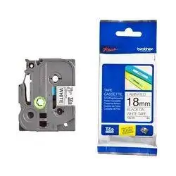 (TZE241) BROTHER CINTA ROTULADORA LAMINADA TEXTO NEGRO SOBRE BLANCO - 18MMX8M