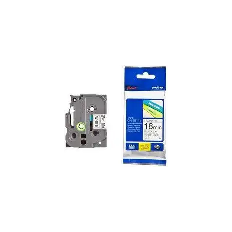(TZE241) BROTHER CINTA ROTULADORA LAMINADA TEXTO NEGRO SOBRE BLANCO - 18MMX8M