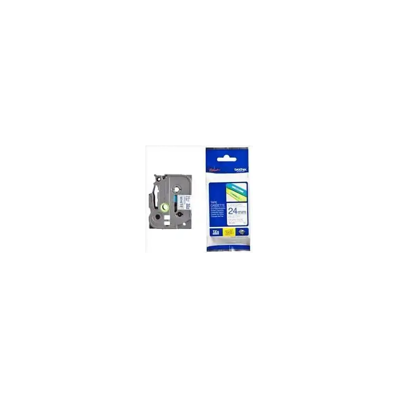 (TZE253) BROTHER CINTA ROTULADORA LAMINADA TEXTO AZUL SOBRE BLANCO - 24MMX8M