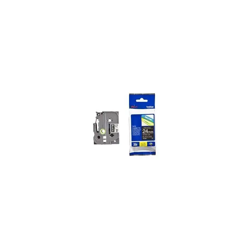 (TZE355) BROTHER CINTA ROTULADORA LAMINADA TEXTO BLANCO SOBRE NEGRO - 24MMX8M
