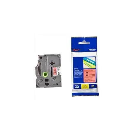 (TZE421) BROTHER CINTA ROTULADORA LAMINADA TEXTO NEGRO SOBRE ROJO - 9MMX8M