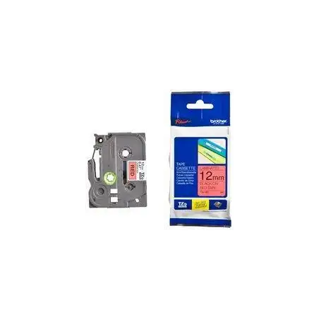 (TZE431) BROTHER CINTA ROTULADORA LAMINADA TEXTO NEGRO SOBRE ROJO - 12MMX8M