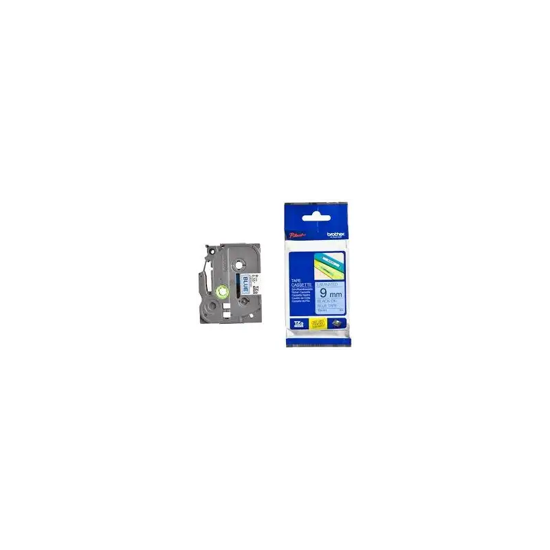 (TZE521) BROTHER CINTA ROTULADORA LAMINADA TEXTO NEGRO SOBRE AZUL - 9MMX8M