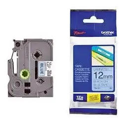 (TZE531) BROTHER CINTA ROTULADORA LAMINADA TEXTO NEGRO SOBRE AZUL - 12MMX8M