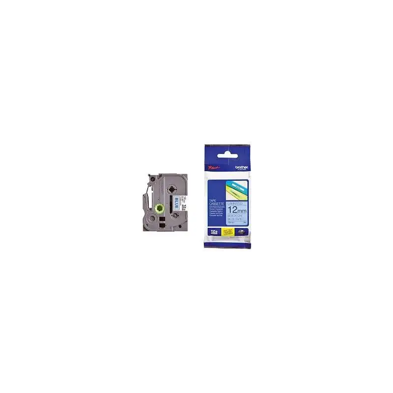 (TZE531) BROTHER CINTA ROTULADORA LAMINADA TEXTO NEGRO SOBRE AZUL - 12MMX8M