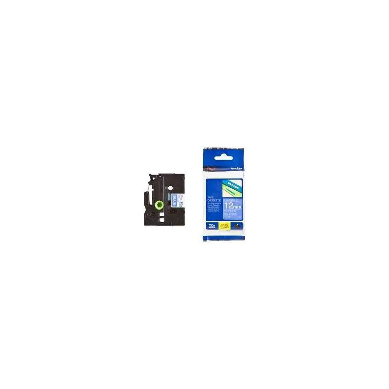 (TZE535) BROTHER CINTA ROTULADORA LAMINADA TEXTO BLANCO SOBRE AZUL - 12MMX8M