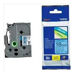 (TZE541) BROTHER CINTA ROTULADORA LAMINADA TEXTO NEGRO SOBRE AZUL - 18MMX8M