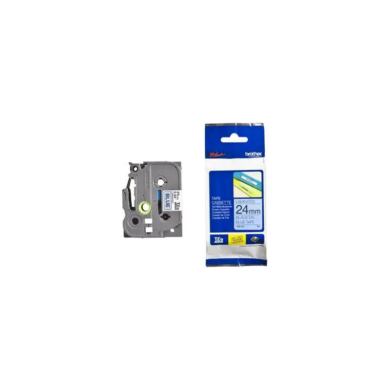 (TZE551) BROTHER CINTA ROTULADORA LAMINADA TEXTO NEGRO SOBRE AZUL - 24MMX8M
